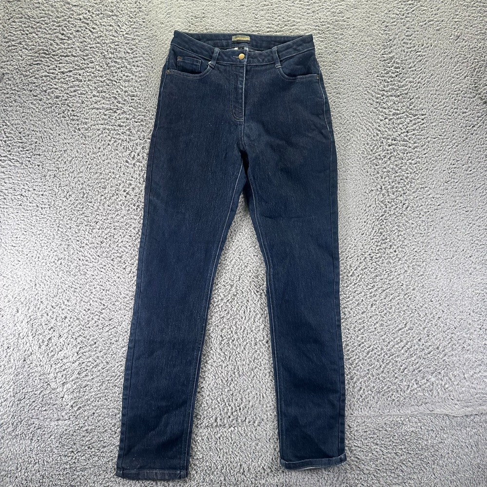 Apparel Collection Jeans Women 6 Blue Cotton Denim Straight Leg Workwear Stretch